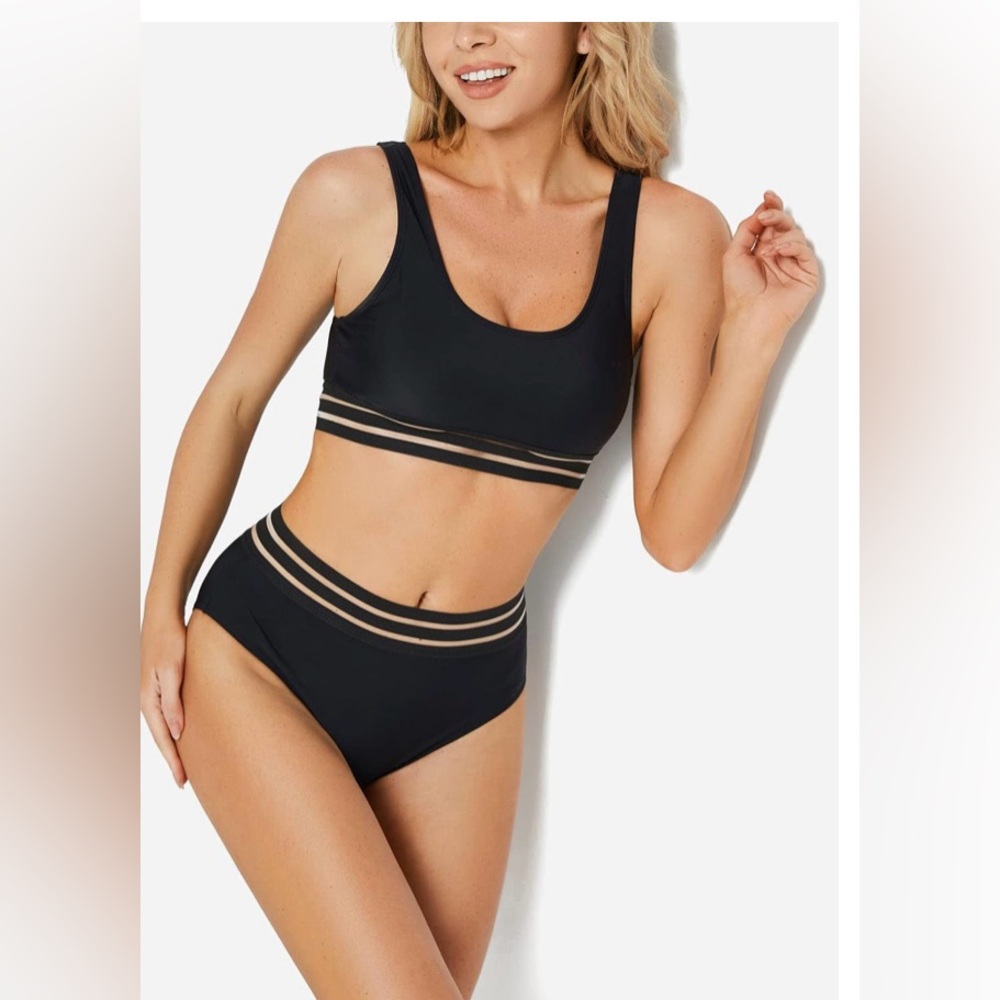 BALEAF women’s XL, high waisted sporty bikini two piece Nigeria one shoulder